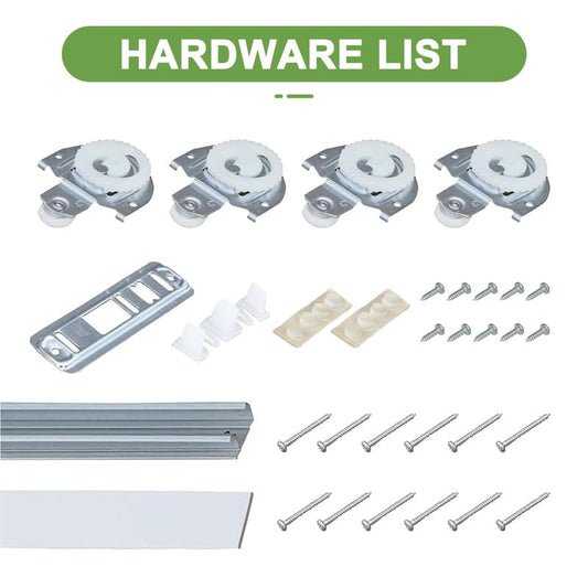 CRUTOP Sliding Closet Door, Fingerprint-Resistant 3-Lite Tempered Frosted Glass with Good Privacy & Water-Resistant Frame, Build Quality ( Pre-assembled Panels with Hardware Kit),Black