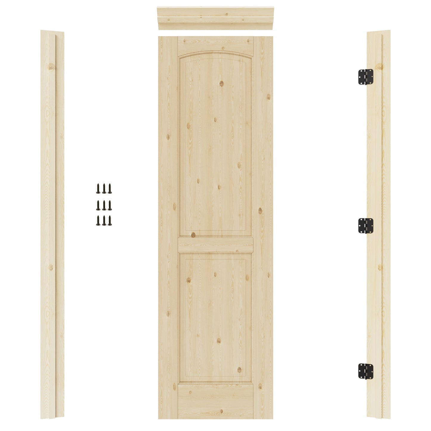 Crutop Prehung Jamb for 80" High Slab - Right Handed (Pine Wood)