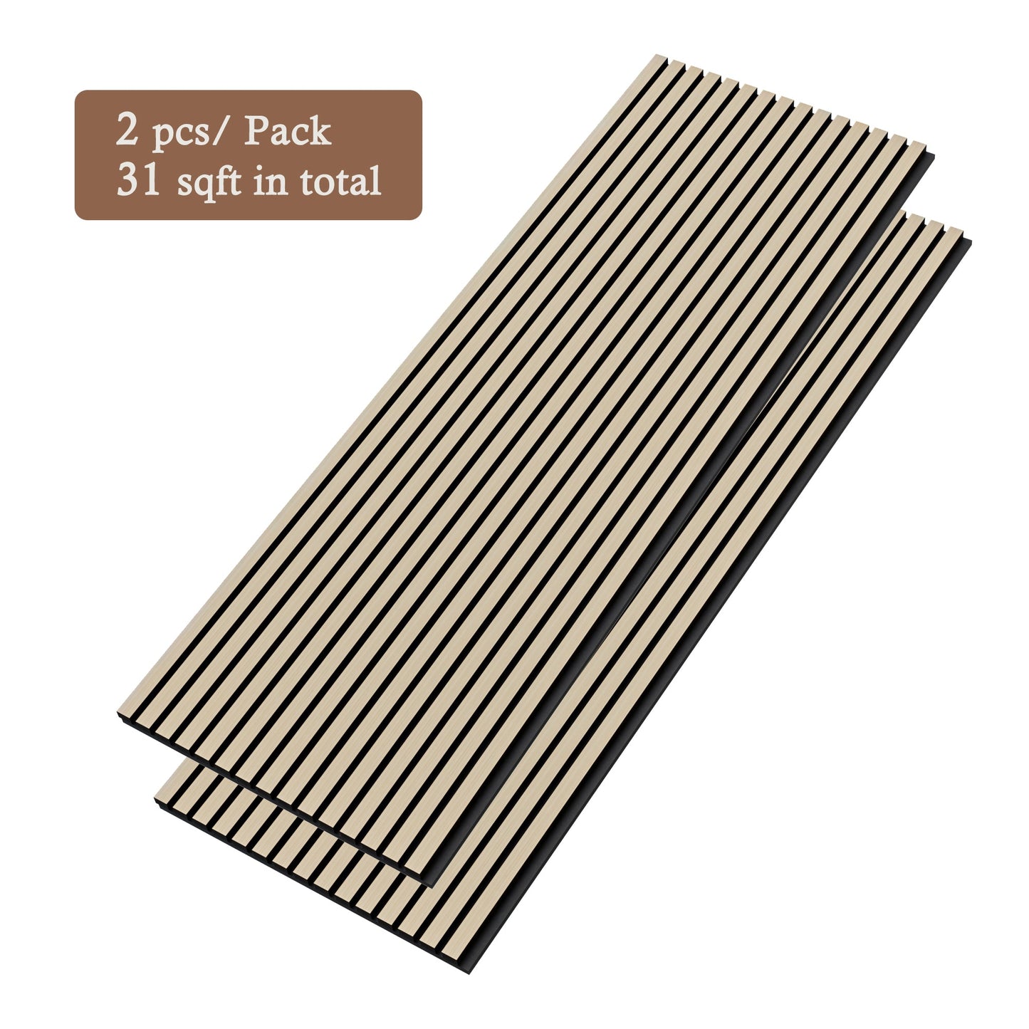 Crutophome Oak Style Square Edge MDF Decorative Acoustic Wall Panel
