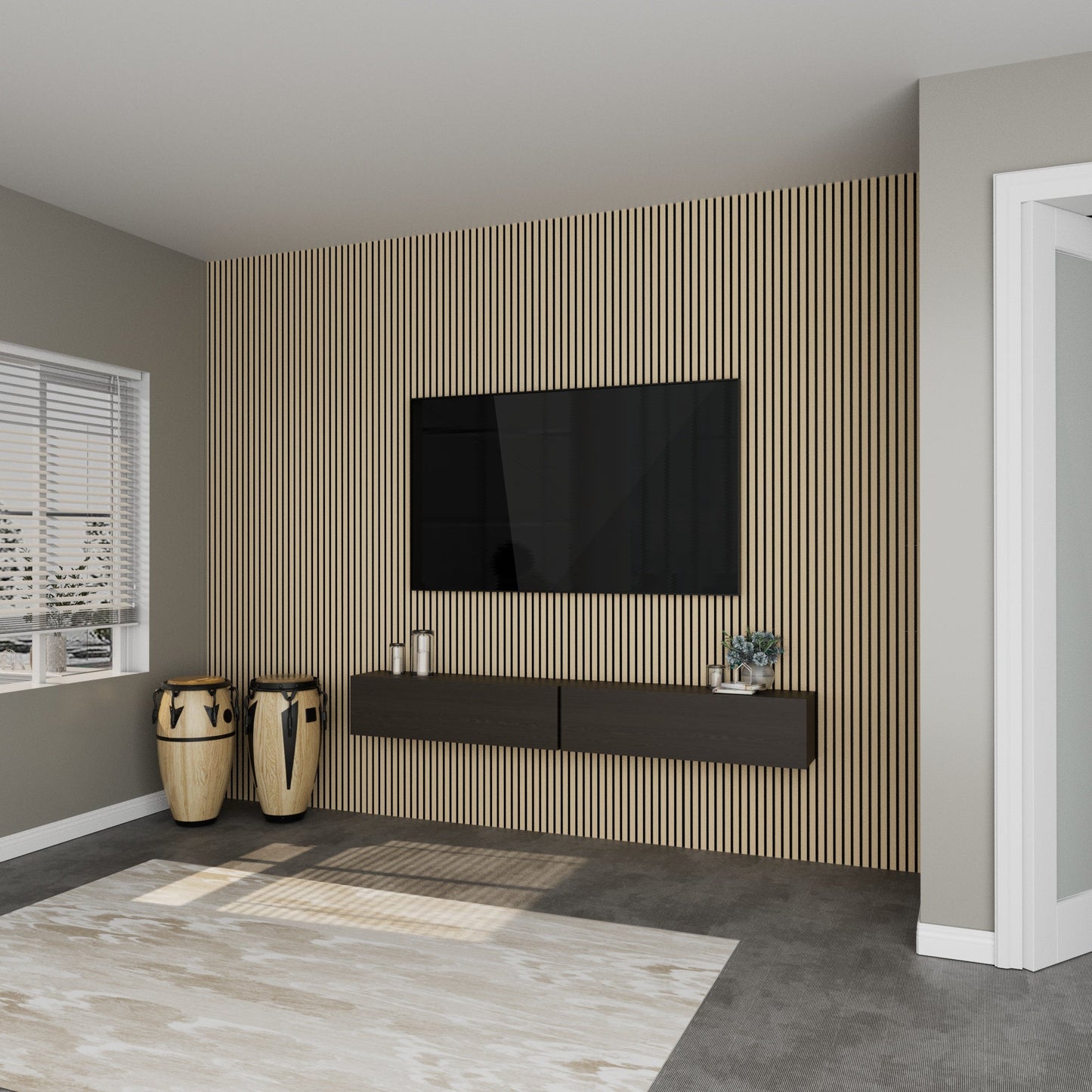 Crutophome Oak Style Square Edge MDF Decorative Acoustic Wall Panel