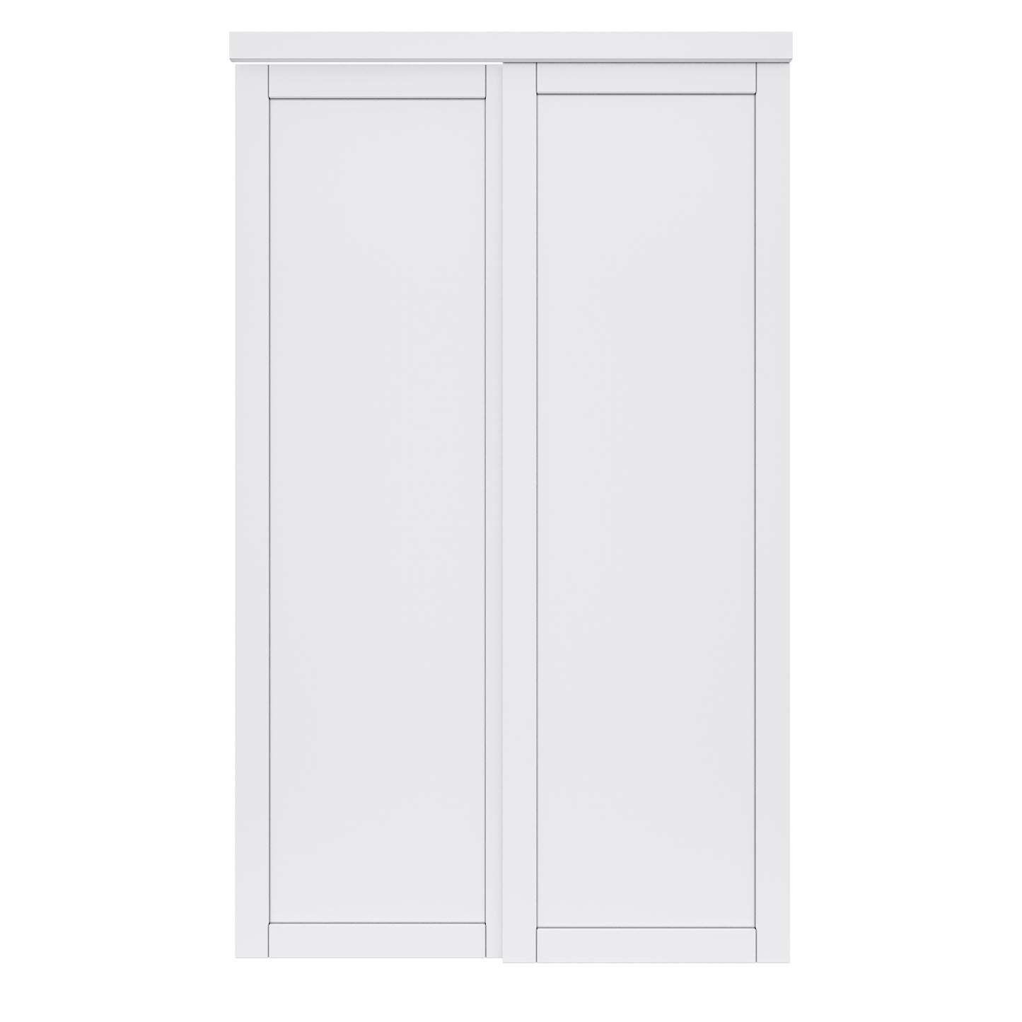 CRUTOP  Paintable Sliding Closet Door, Solid Core & Primed Water-Resistant Panels, Build Quality & Easy to Install