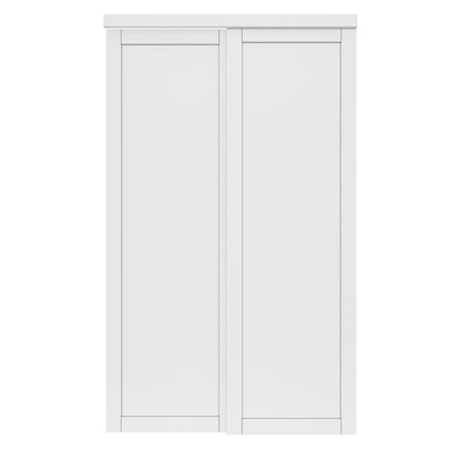 CRUTOP  Paintable Sliding Closet Door, Solid Core & Primed Water-Resistant Panels, Build Quality & Easy to Install