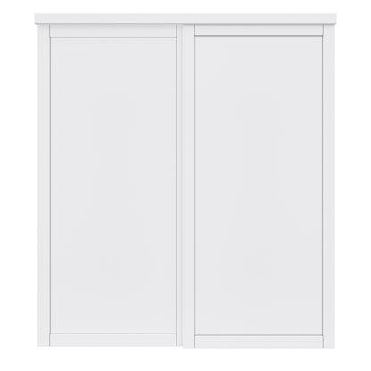 CRUTOP  Paintable Sliding Closet Door, Solid Core & Primed Water-Resistant Panels, Build Quality & Easy to Install