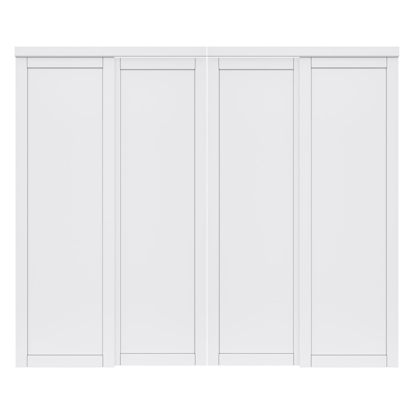 CRUTOP  Paintable Sliding Closet Door, Solid Core & Primed Water-Resistant Panels, Build Quality & Easy to Install