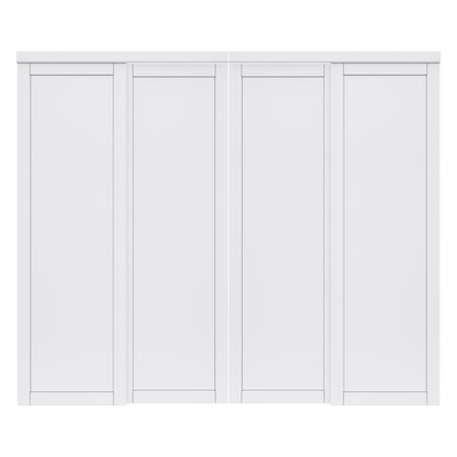 CRUTOP  Paintable Sliding Closet Door, Solid Core & Primed Water-Resistant Panels, Build Quality & Easy to Install