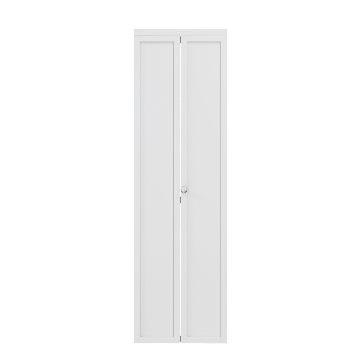 CRUTOP Bi-Fold Pivot Doors , 1-Lite Paintable Closet Door with Hardware Kit, MDF Panel Folding Interior Double Doors Easy to Install - White (Paintable)