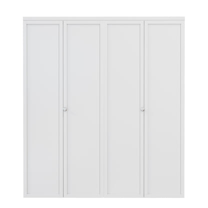CRUTOP 1-Lite Paintable Bifold Closet Door, Solid Core Pre-Assembled Panels with Water-Resistant Triple-Layer Painting, Build Quality ( Panels&Hardware&Fascia&Knob)