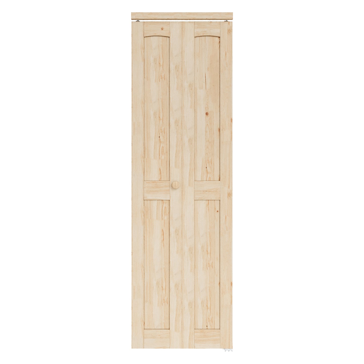 CRUTOP Bi-Fold Pivot Doors , 2-Lite Closet Door with Hardware Kit, MDF Panel Folding Interior Double Doors Easy to Install - Pine