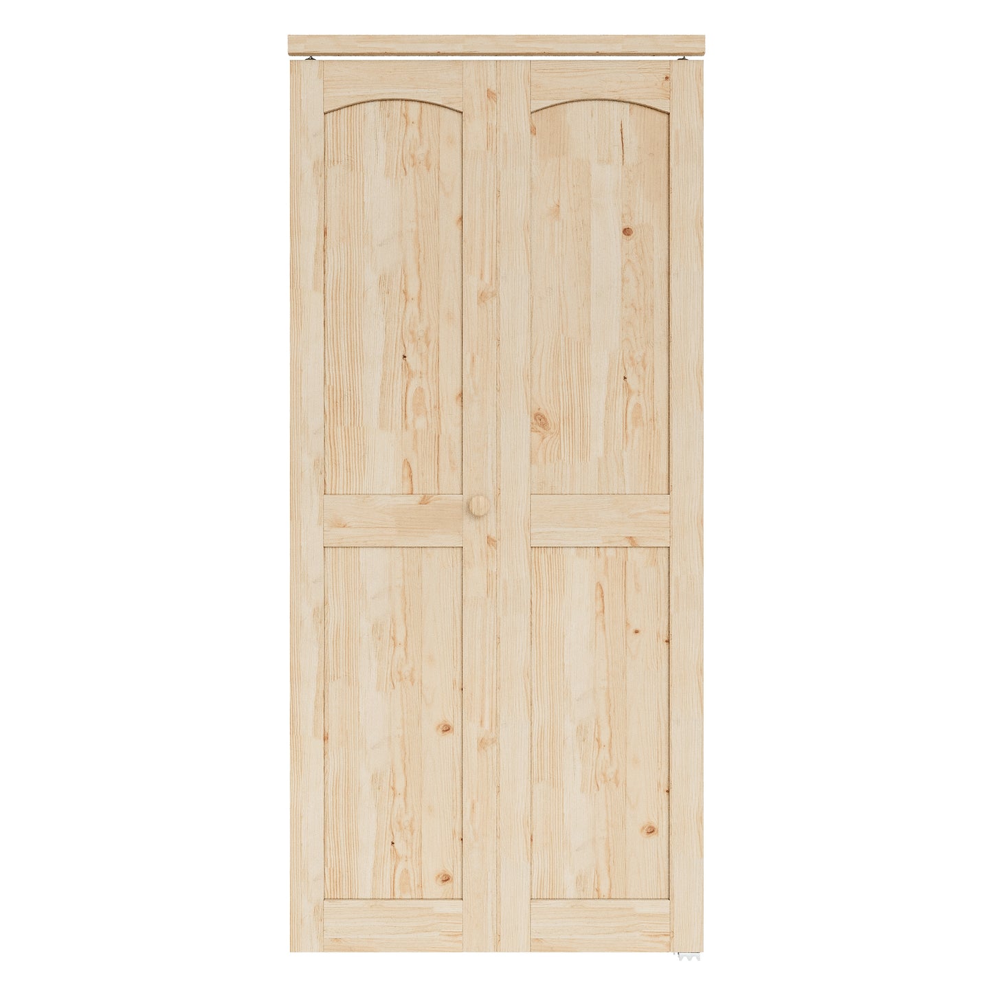 CRUTOP Bi-Fold Pivot Doors , 2-Lite Closet Door with Hardware Kit, MDF Panel Folding Interior Double Doors Easy to Install - Pine