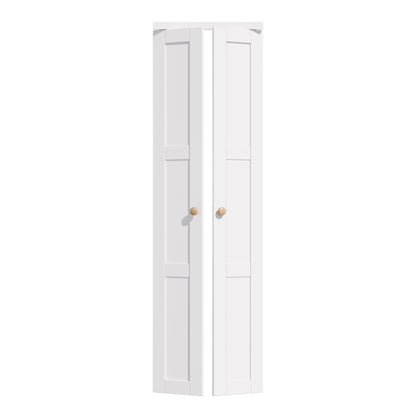 CRUTOP 3-Lite Pivot Swing Door for Pantry Laundry with Pivot Hardware, Double Solid Core Doors for Closet, Bifold Door Alternative - White