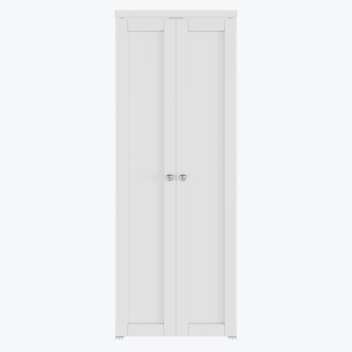 CRUTOP  Pivot Swing Door for Pantry Laundry with Pivot Hardware, Double Solid Core Doors for Closet, Bifold Door Alternative - White