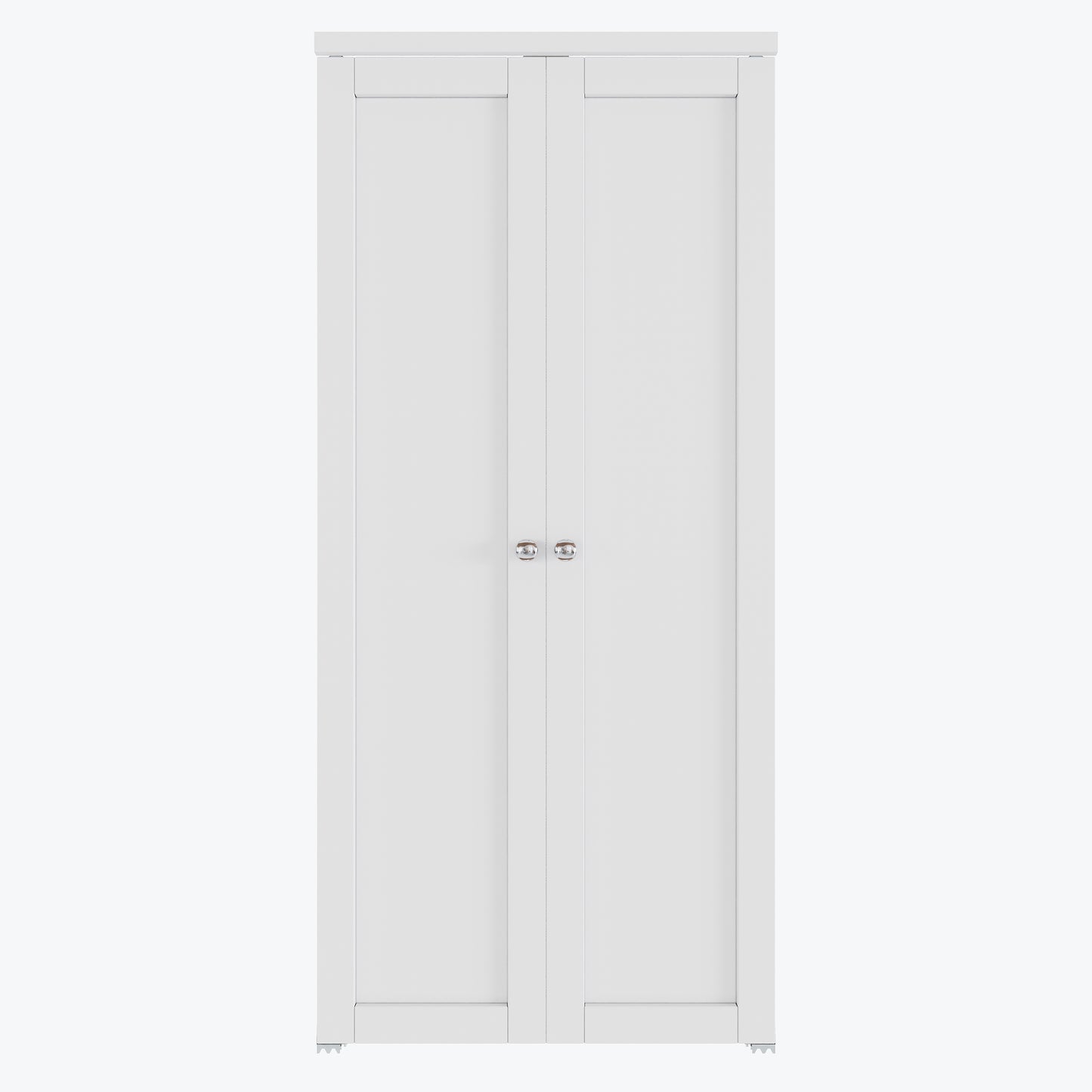 CRUTOP  Pivot Swing Door for Pantry Laundry with Pivot Hardware, Double Solid Core Doors for Closet, Bifold Door Alternative - White