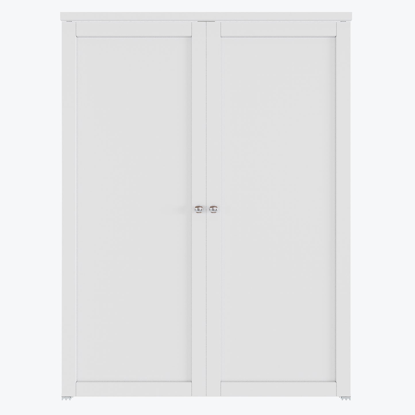CRUTOP  Pivot Swing Door for Pantry Laundry with Pivot Hardware, Double Solid Core Doors for Closet, Bifold Door Alternative - White