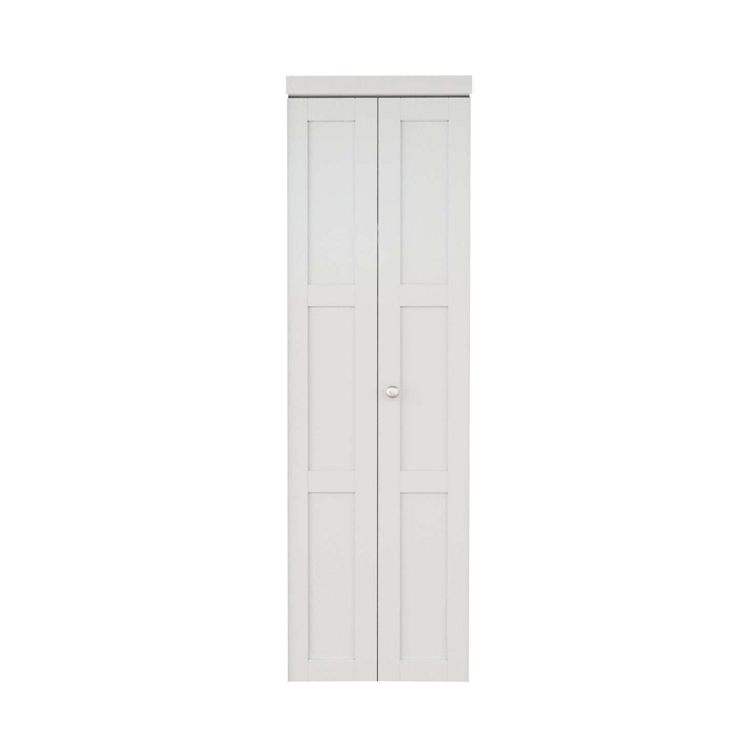 CRUTOP Bi-Fold Pivot Doors , 3-Lite Closet Door with Hardware Kit, MDF Panel Folding Interior Double Doors Easy to Install - White