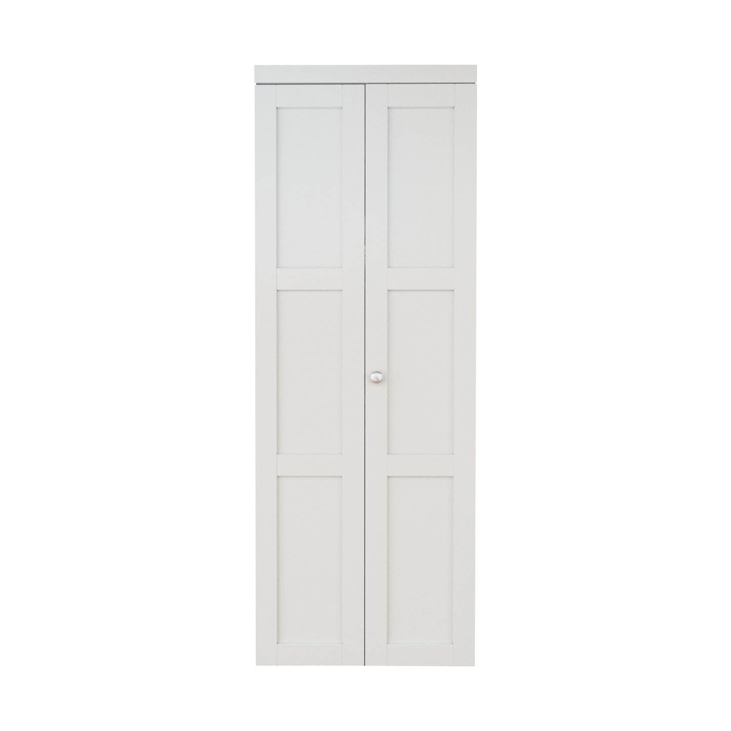 CRUTOP Bi-Fold Pivot Doors , 3-Lite Closet Door with Hardware Kit, MDF Panel Folding Interior Double Doors Easy to Install - White