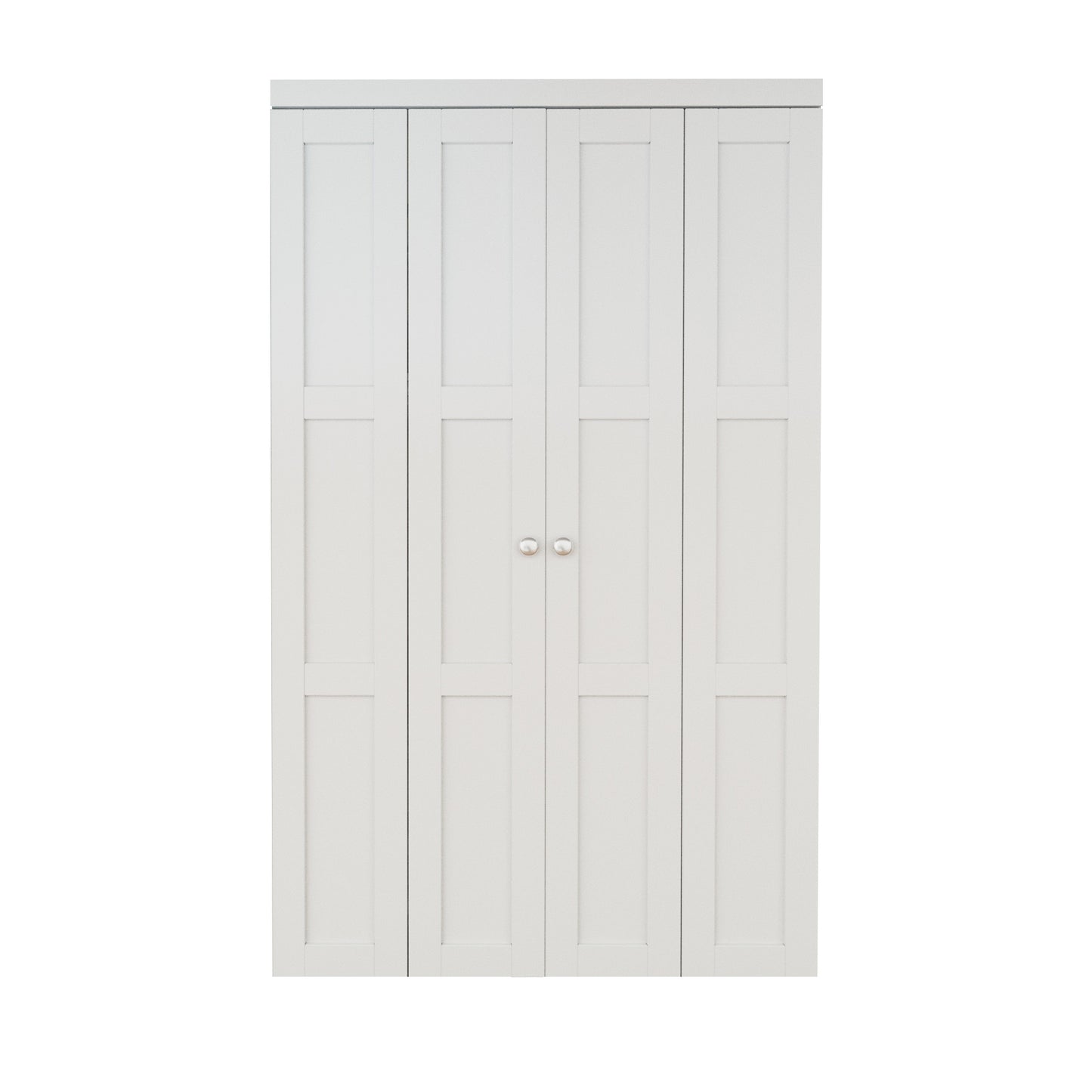 CRUTOP 3-Lite Bifold Closet Door, Solid Core Pre-Assembled Panels with Water-Resistant Triple-Layer Painting, Build Quality (Panels&Hardware&Fascia&Knob)