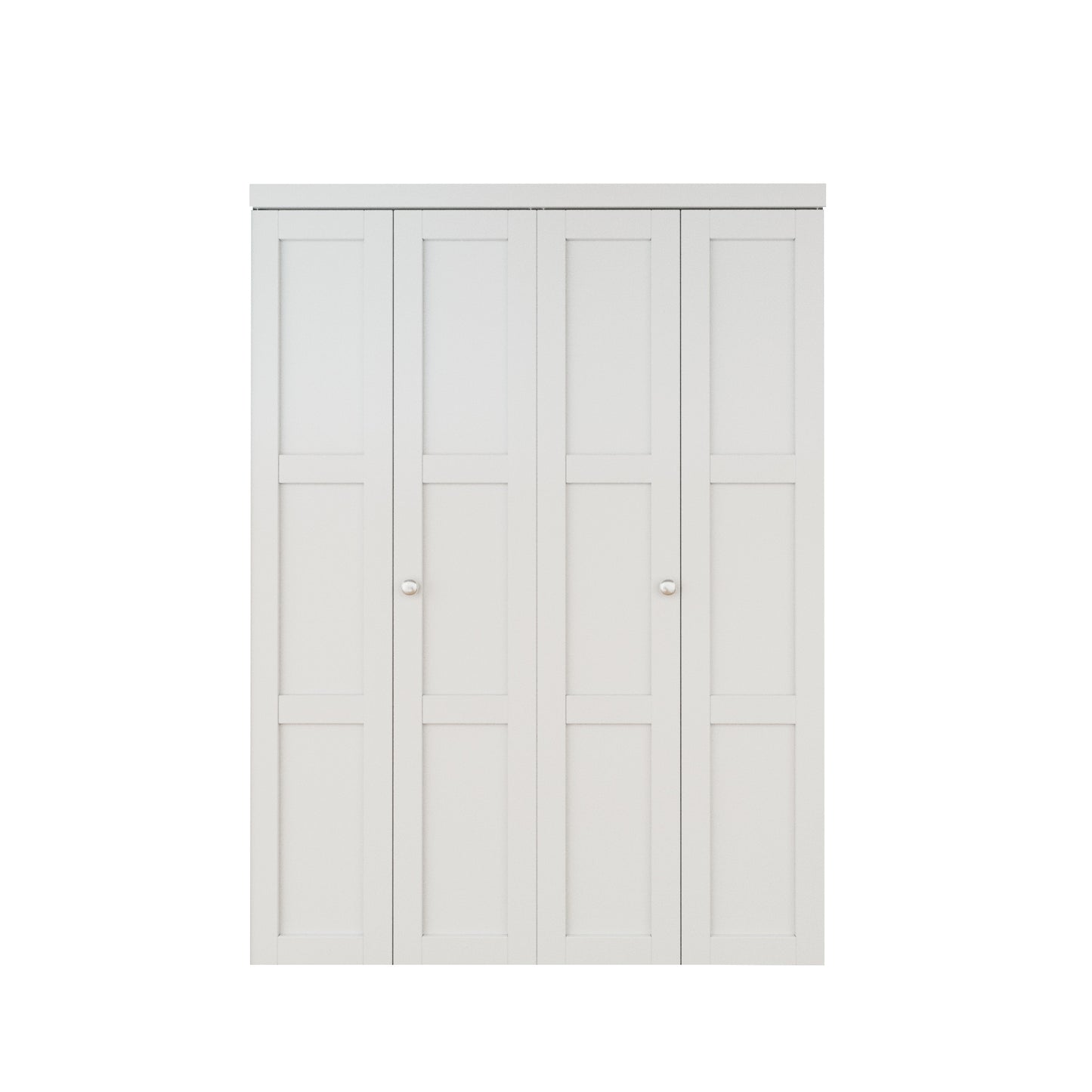 CRUTOP 3-Lite Bifold Closet Door, Solid Core Pre-Assembled Panels with Water-Resistant Triple-Layer Painting, Build Quality (Panels&Hardware&Fascia&Knob)