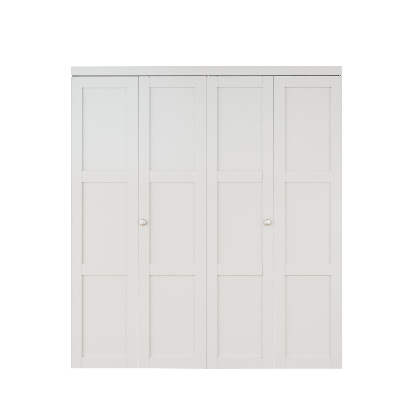 CRUTOP 3-Lite Bifold Closet Door, Solid Core Pre-Assembled Panels with Water-Resistant Triple-Layer Painting, Build Quality (Panels&Hardware&Fascia&Knob)