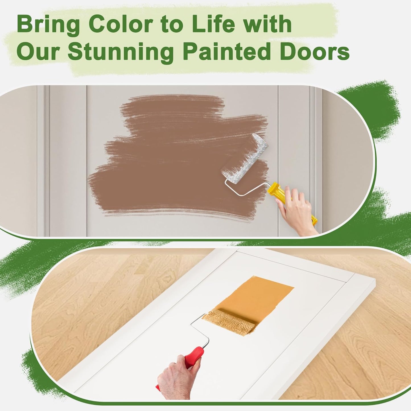 CRUTOP Bi-Fold Pivot Doors , 3-Lite Tempered Frosted Glass Closet Door with Hardware Kit, MDF Panel Folding Interior Double Doors Easy to Install - White (Paintable)