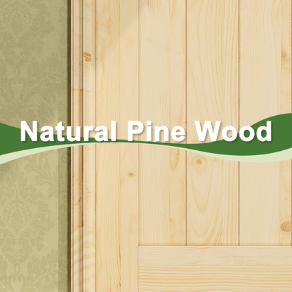 CRUTOP 6-Panel Solid Core Panel Pine Wood Interior Slab Door with/without Prehung Kit, Paintable, Unfinished