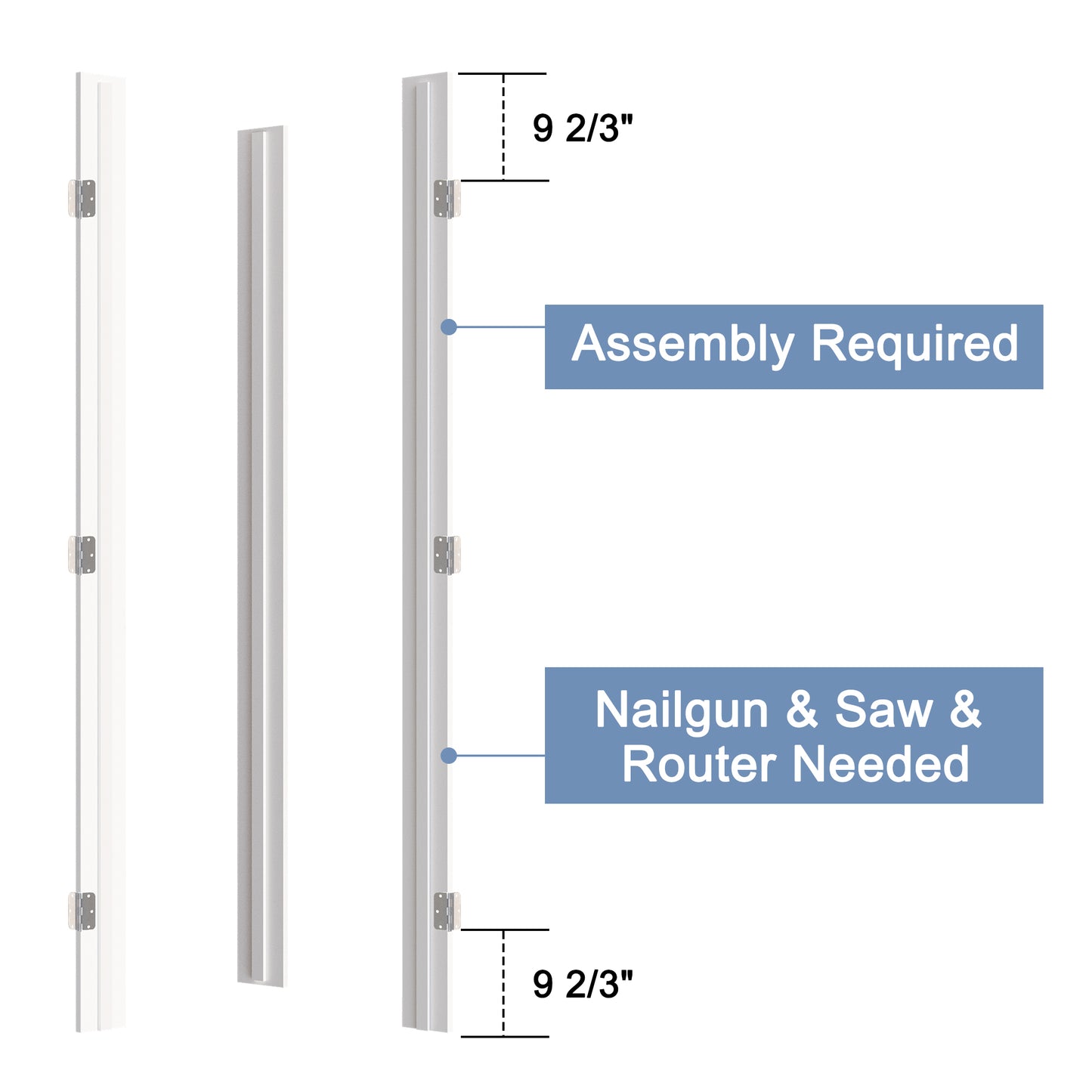 CRUTOP 1-Lite Frosted Glass White Solid Core Double Prehung French Door with Ready-to-Assemble Jamb, Silver Hardware Prehung