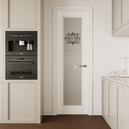 CRUTOP Frosted Glass Pantry Interior Door Slab, White Prefinished Door with/without Prehung Kit, Paintable