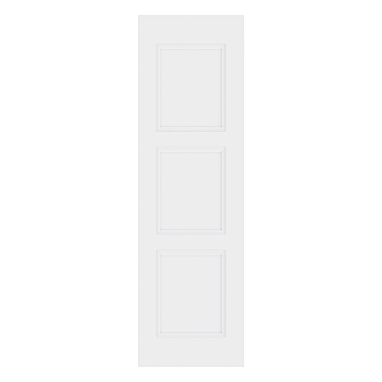 CRUTOP 3-Lite Solid Core Molded Panel Interior Slab Door, White Prefinished Door with/without Prehung Kit, Paintable