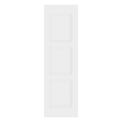 CRUTOP 3-Lite Solid Core Molded Panel Interior Slab Door, White Prefinished Door with/without Prehung Kit, Paintable