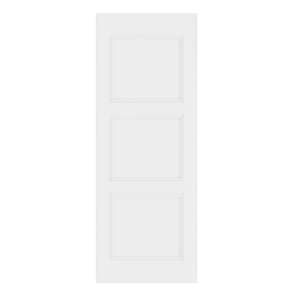 CRUTOP 3-Lite Solid Core Molded Panel Interior Slab Door, White Prefinished Door with/without Prehung Kit, Paintable