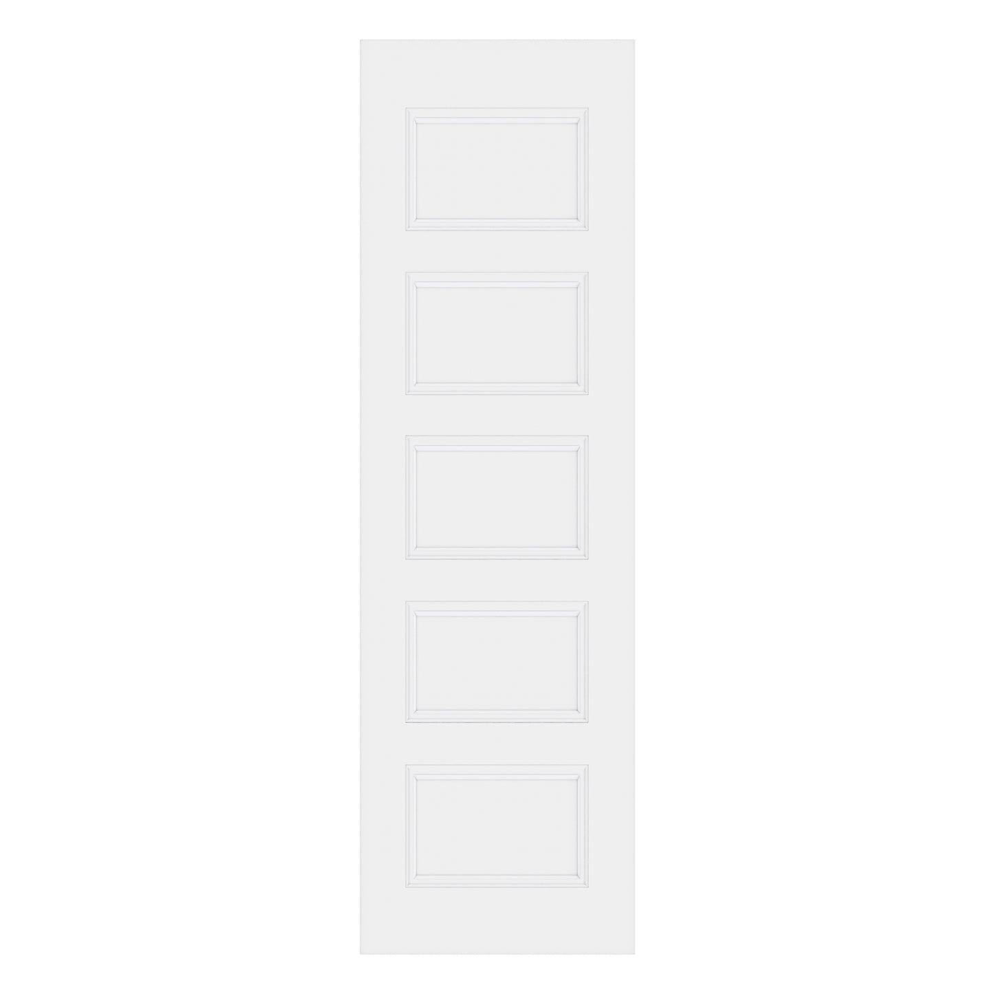 CRUTOP 5-Lite Solid Core Molded Panel Interior Slab Door, White Prefinished Door with/without Prehung Kit, Paintable