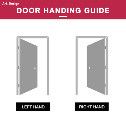 Crutophome 3-Lite Panel Door Slab with Prehung Kit, Right / Left Handed, White