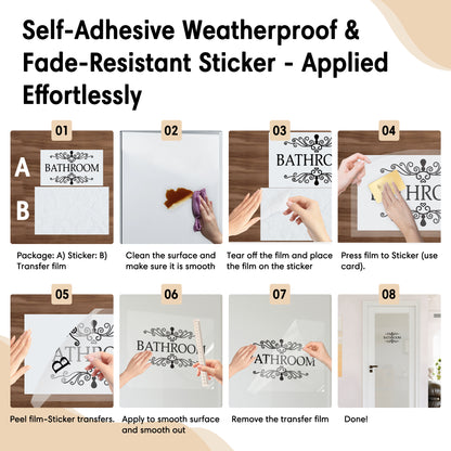 CRUTOP Pine Wood Frosted Glass Interior Bathroom Door Slab With Self-Adhesive Waterproof Vinyl Colorfast Sticker, Paintable, Unfinished