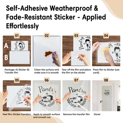 CRUTOP Pantry Door Frosted Glass Pine Wood Interior Door Slab With Self-Adhesive Waterproof Vinyl Colorfast Sticker, Paintable, Unfinished